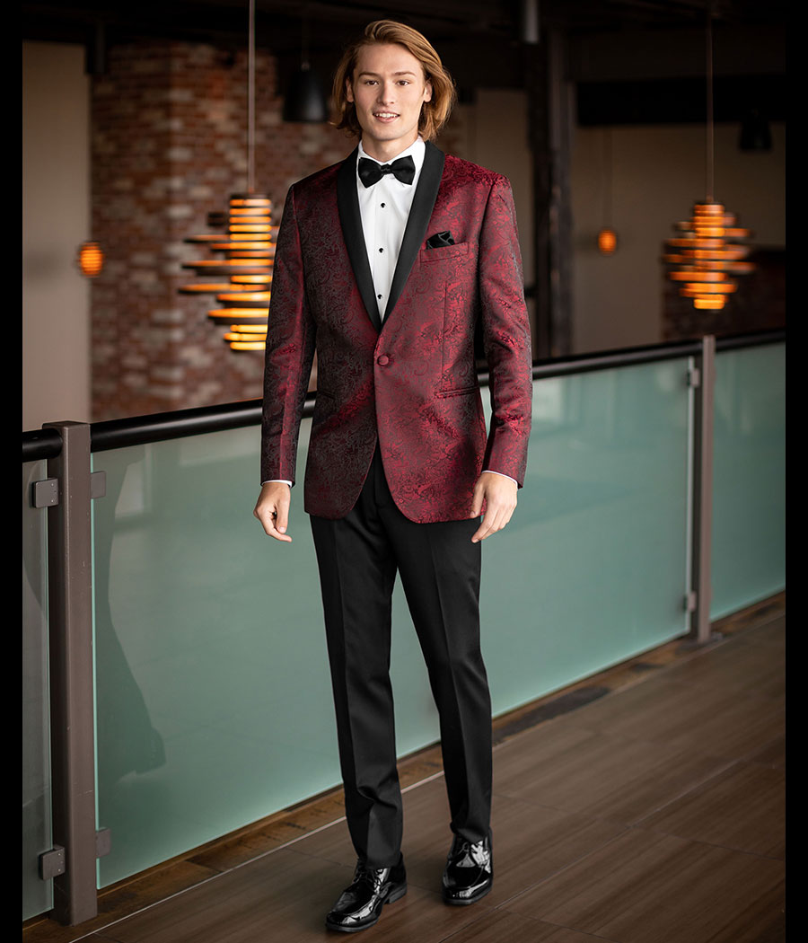 Diamond - 122 - Apple Red Paisley Aries - All Dressed Up, Tuxedo Rental