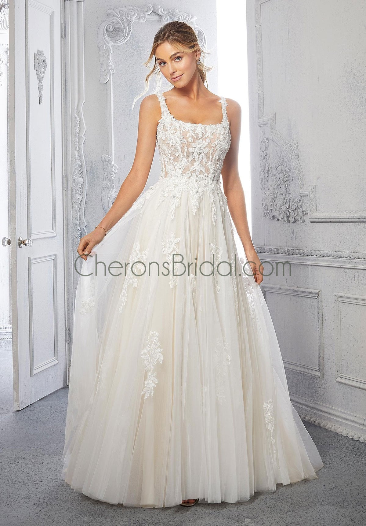 Morilee - 2375 - Charlotte - Cheron's Bridal, Wedding Gown - Morilee Line - - Wedding Gowns Dresses Chattanooga Hixson Shops Boutiques Tennessee TN Georgia GA MSRP Lowest Prices Sale Discount