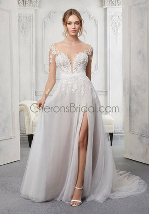 Blu - 5912 - Colleen - Cheron's Bridal, Wedding Gown - Morilee Blu - - Wedding Gowns Dresses Chattanooga Hixson Shops Boutiques Tennessee TN Georgia GA MSRP Lowest Prices Sale Discount