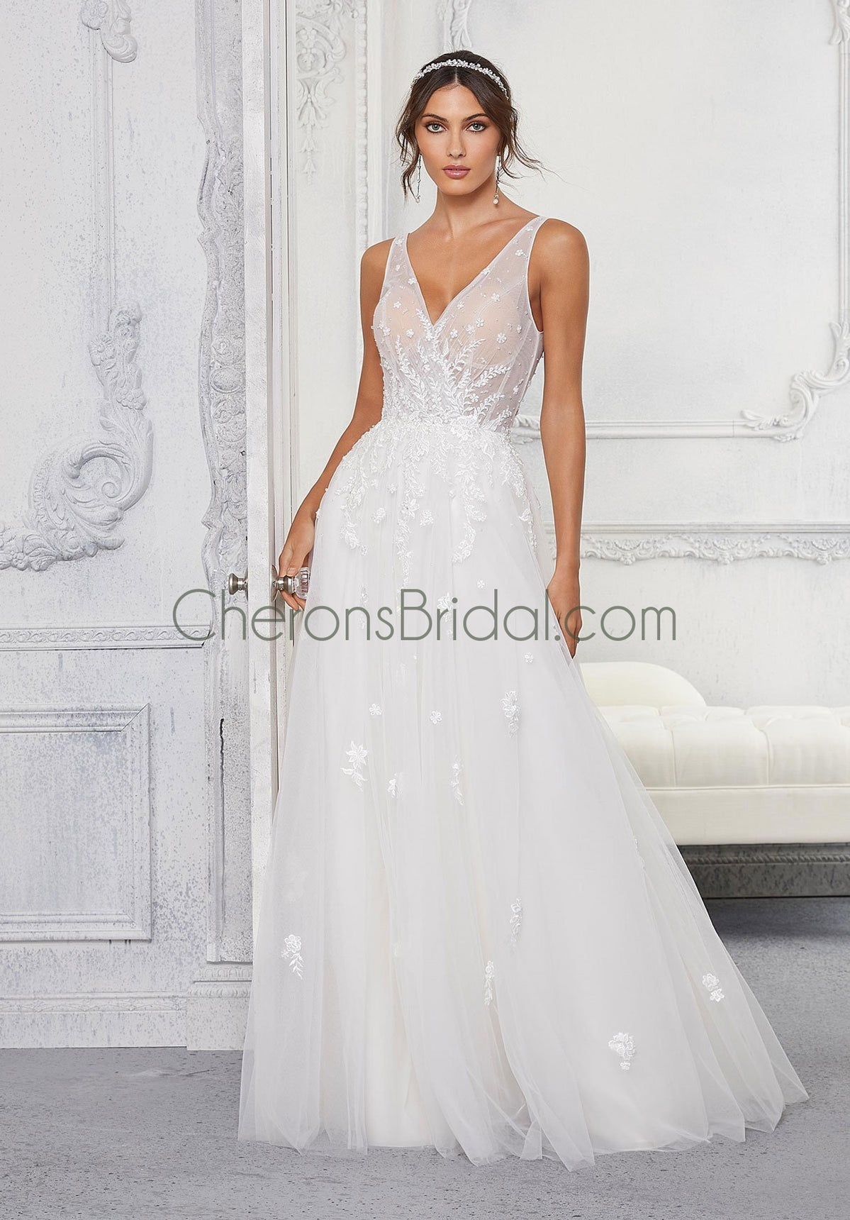 Blu - 5922 - Candice - Cheron's Bridal, Wedding Gown - Morilee Blu - - Wedding Gowns Dresses Chattanooga Hixson Shops Boutiques Tennessee TN Georgia GA MSRP Lowest Prices Sale Discount