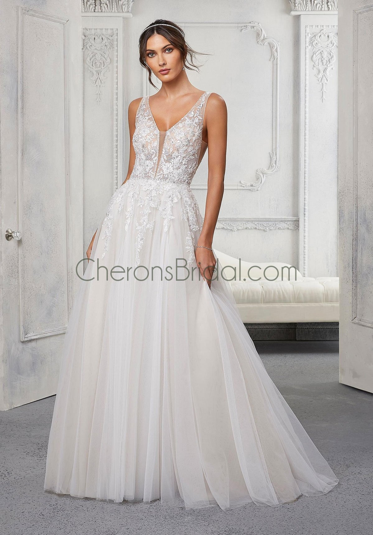 Blu - 5927 - Celeste - Cheron's Bridal, Wedding Gown - Morilee Blu - - Wedding Gowns Dresses Chattanooga Hixson Shops Boutiques Tennessee TN Georgia GA MSRP Lowest Prices Sale Discount