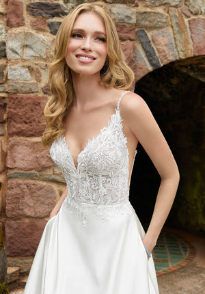 Blu - 5945 - Darcy - Cheron's Bridal, Wedding Gown - Morilee Blu - - Wedding Gowns Dresses Chattanooga Hixson Shops Boutiques Tennessee TN Georgia GA MSRP Lowest Prices Sale Discount