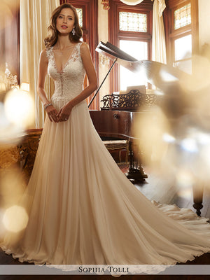 Last Dress In Store; Size: 10, Color: Ivory | Sophia Tolli - Yvette - Y11717 - Cheron's Bridal & All Dressed Up Prom - 10 - Wedding Gowns Dresses Chattanooga Hixson Shops Boutiques Tennessee TN Georgia GA MSRP Lowest Prices Sale Discount